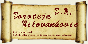 Doroteja Milovanković vizit kartica